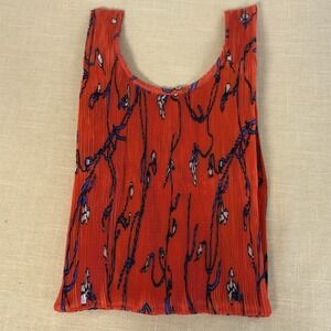 Baggu Standard Size Tote Bag Red Snapdragon Floral Print Machine Wash Recycled